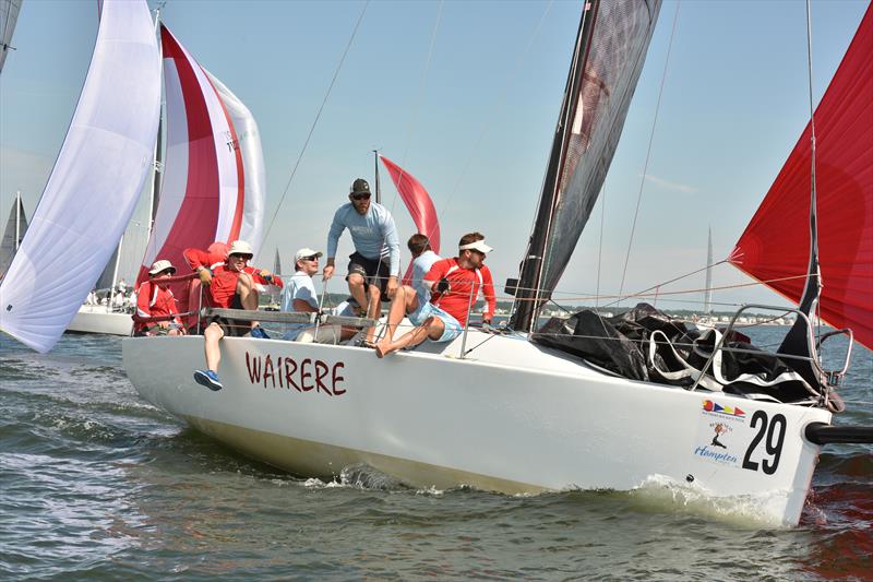 Wariere, a Thompson 30, races in the Southern Bay Race Week's PHRF Division photo copyright Southern Bay Race Week / PhotoBoat taken at Hampton Yacht Club and featuring the PHRF class