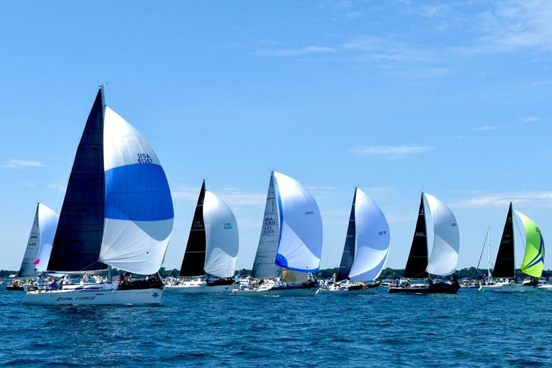 Racecourse action at the start of the 2019 Bayview Mackinac Race - photo © Images courtesy of Martin Chumiecki/Element Photography