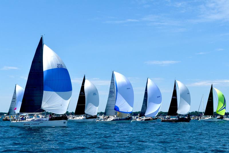 Racecourse action at the start of the 2019 Bayview Mackinac Race photo copyright Images courtesy of Martin Chumiecki/Element Photography taken at Bayview Yacht Club and featuring the PHRF class