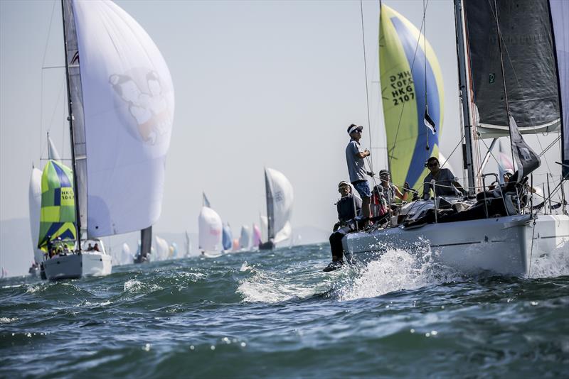 Racecourse action at the royal Hong Kong Yacht Club's Around the Island Race photo copyright RHKYC/ Isaac Lawrence taken at Royal Hong Kong Yacht Club and featuring the PHRF class