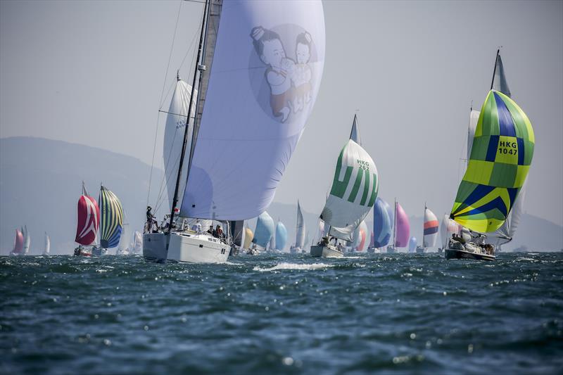 Racecourse action at the royal Hong Kong Yacht Club's Around the Island Race photo copyright RHKYC/ Isaac Lawrence taken at Royal Hong Kong Yacht Club and featuring the PHRF class