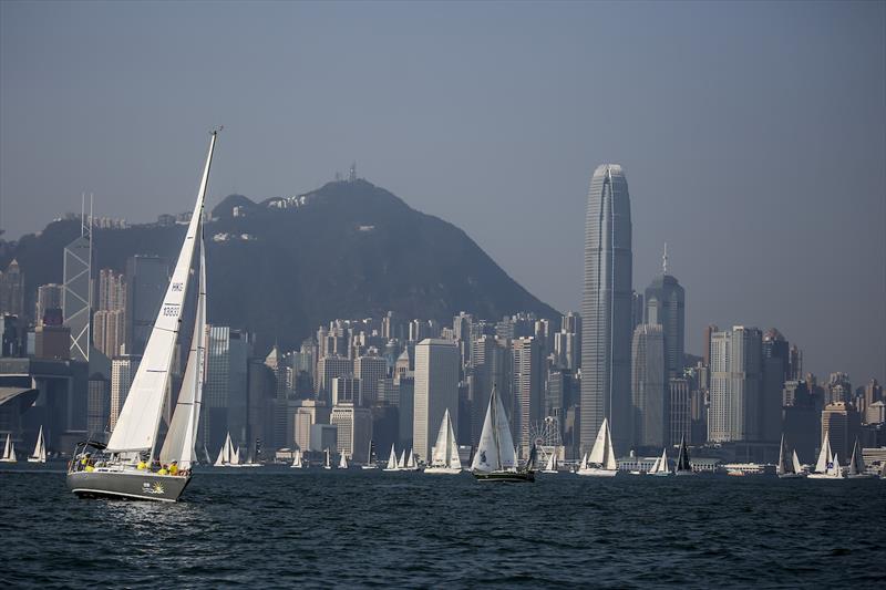 Racecourse action at the royal Hong Kong Yacht Club's Around the Island Race photo copyright RHKYC/ Isaac Lawrence taken at Royal Hong Kong Yacht Club and featuring the PHRF class