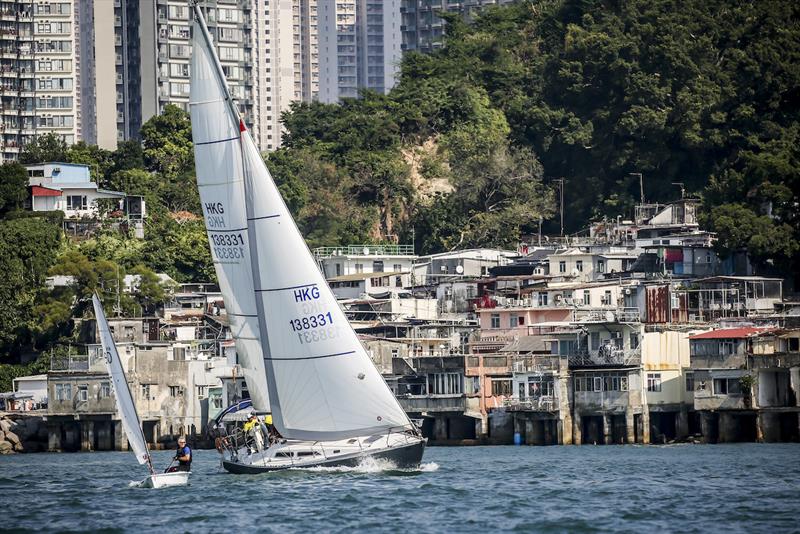 Racecourse action at the royal Hong Kong Yacht Club's Around the Island Race photo copyright RHKYC/ Isaac Lawrence taken at Royal Hong Kong Yacht Club and featuring the PHRF class