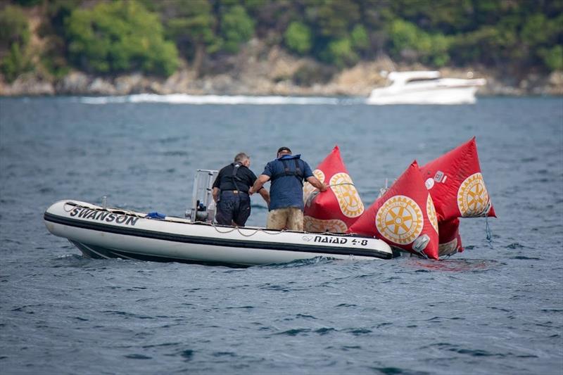 Laying the marks  - Waikawa New Year Regatta 2021 - photo © Karmyn Ingram