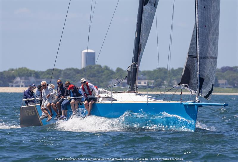 The Tripp 41 Africa, co-owned and co-skippered by Bump Wilcox and Jud Smith (both Marblehead, Mass.) made the most impressive showing in Edgartown Race Weekend's 'Round-the-Island race, winning PHRF Spinnaker A Class and the coveted Venona Trophy photo copyright EYC / Stephen Cloutier taken at Edgartown Yacht Club and featuring the PHRF class