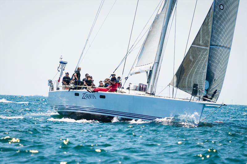 Racecourse action at the start of the 2019 Marblehead to Halifax Race photo copyright Cate Brown/catebrownphoto.com taken at Boston Yacht Club and featuring the PHRF class