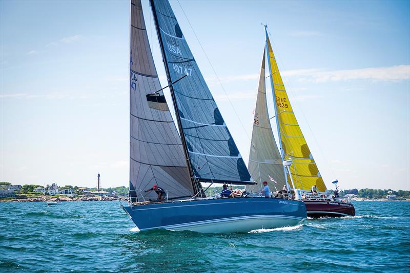 Racecourse action at the start of the 2019 Marblehead to Halifax Race photo copyright Cate Brown/catebrownphoto.com taken at Boston Yacht Club and featuring the PHRF class