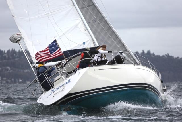 Robert Nettleton's C&C 37 Xocomil gets after it in the Tacoma Yacht Club's WInter Vashon race photo copyright Robert Nettleton collection taken at Tacoma Yacht Club and featuring the PHRF class