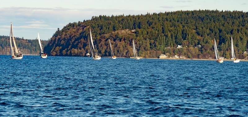 Racecourse action at the Tacoma Yacht CLub's WInter Vashon race - photo © Mike Milligan