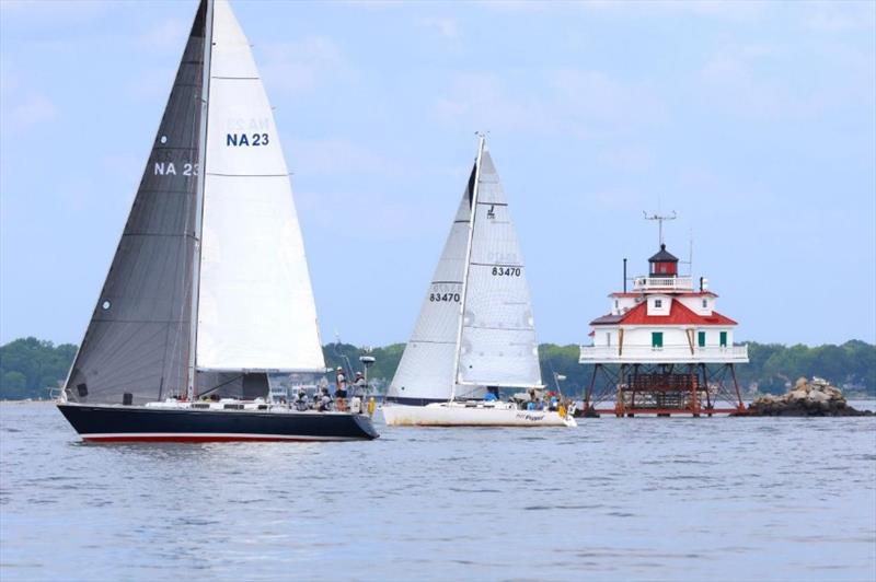 Skipper Sammy Mentel and other members of the Naval Academy Varsity Offshore Sailing team sailed Defiance to victory in PHRF class. Defiance was one of four Navy 44-footers competing in the class - photo © Willy Keyworth