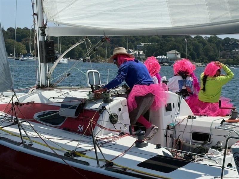 Ida Lewis Distance Race 2025 Youth Entry Red Shift has some fun - photo © Joe Cooper