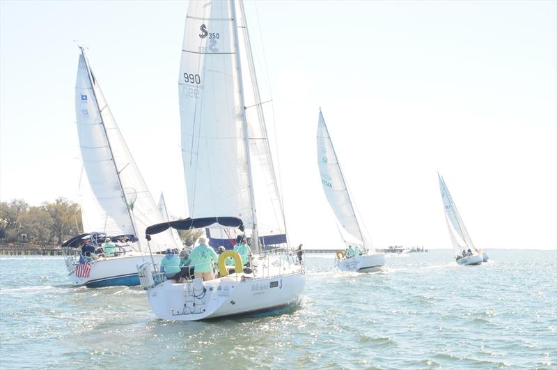 Racecourse action at the Geechee Sailing Club's annual St. Patrick's Regatta - photo © Carl Ericsson