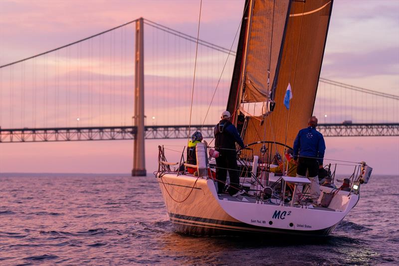 Chicago Yacht Club Race to Mackinac - Morning finish photo copyright Ian Roman taken at Chicago Yacht Club and featuring the PHRF class