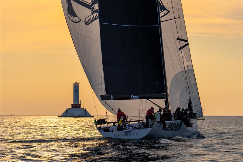 Chicago Yacht Club Race to Mackinac - Morning finish photo copyright Ian Roman taken at Chicago Yacht Club and featuring the PHRF class