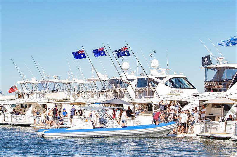 By the time the raft-up was complete soon after midday, it was clear to everyone that they had created a new record in the world of Riviera. - photo © Riviera