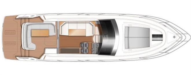 V50 Deck Saloon – main deck - photo © Princess Yachts