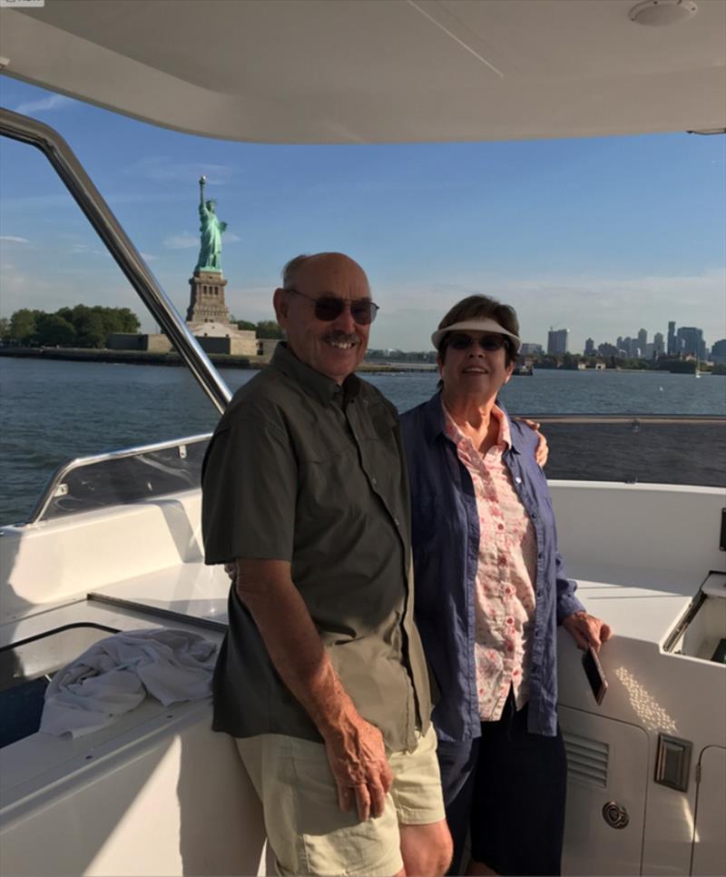 Dennis and Julie Fox aboard Sea Fox 76-03 photo copyright Pendana Blog, www.pendanablog.com taken at  and featuring the Power boat class