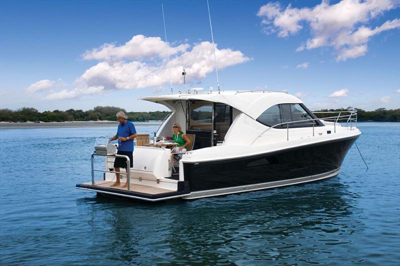 Riviera 3600 Sport Yacht anchored. - photo © Riviera Studio