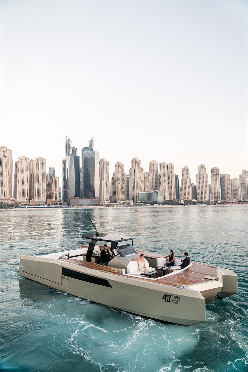 The 40 Open Sunreef Power photo copyright Greg Woodward taken at  and featuring the Power boat class