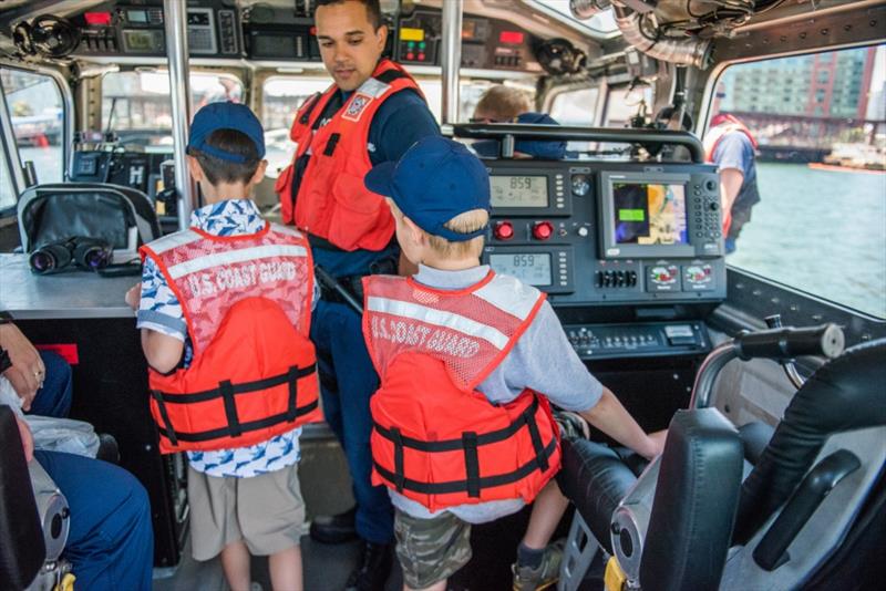 Coast Guard Honors 2 Young Heroes at Sector Boston photo copyright Petty Officer 3rd Class Mark Dunn taken at  and featuring the Power boat class