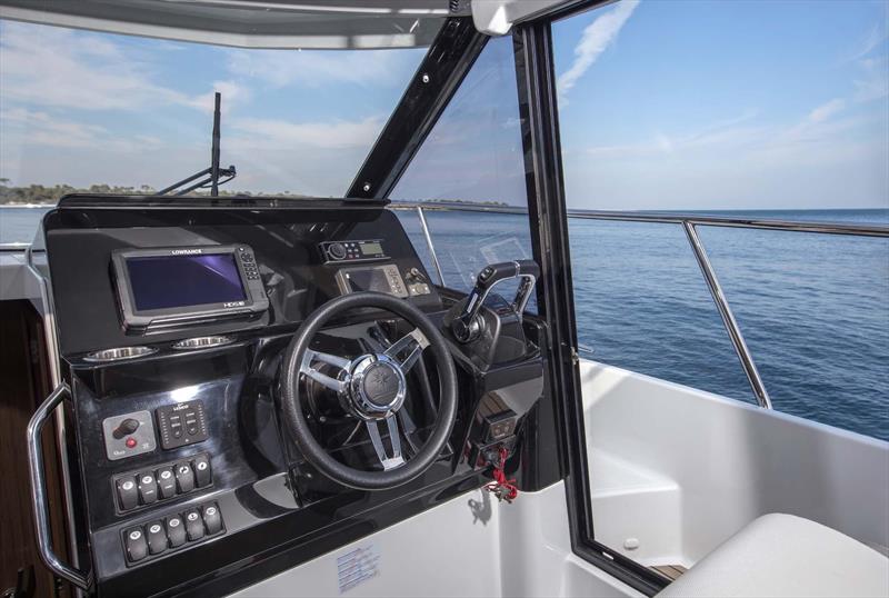 Command from the helm station, with terrific visibility and immediate deck access photo copyright Jeanneau taken at  and featuring the Power boat class