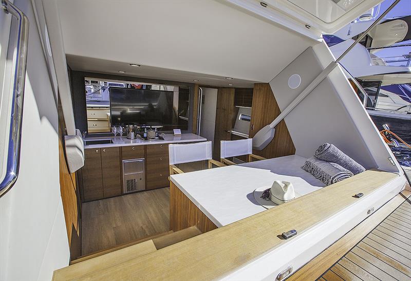 The Beach Club aboard the Maritimo X60 - photo © John Curnow