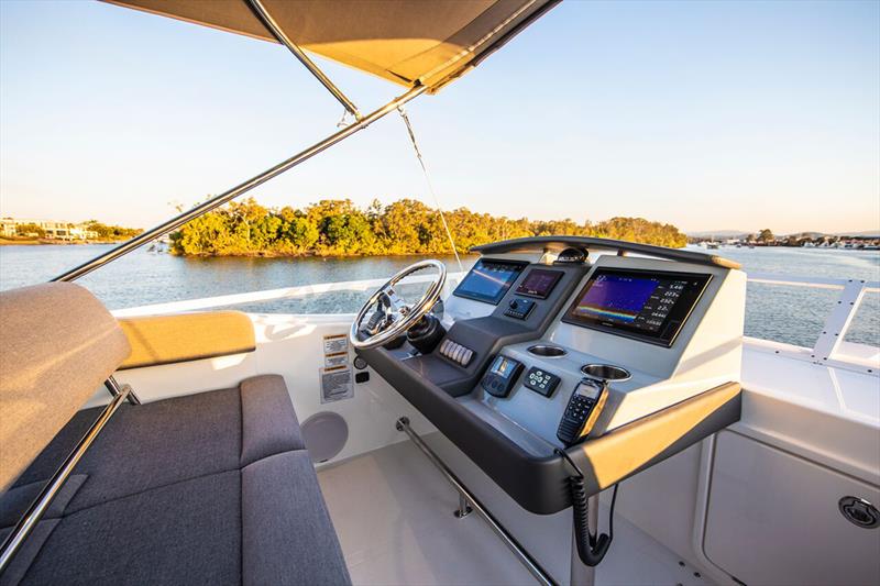 Riviera 39 Sports Motor Yacht - Flybridge Helm photo copyright Riviera Australia taken at  and featuring the Power boat class