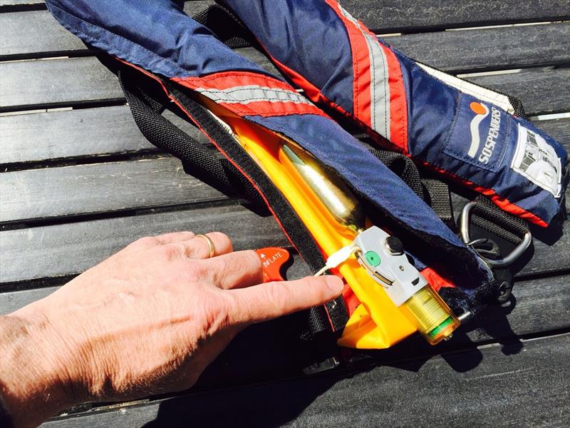 It's easy to inspect an inflatable life jacket. BoatUS Foundation shows you how photo copyright Scott Croft taken at  and featuring the Power boat class