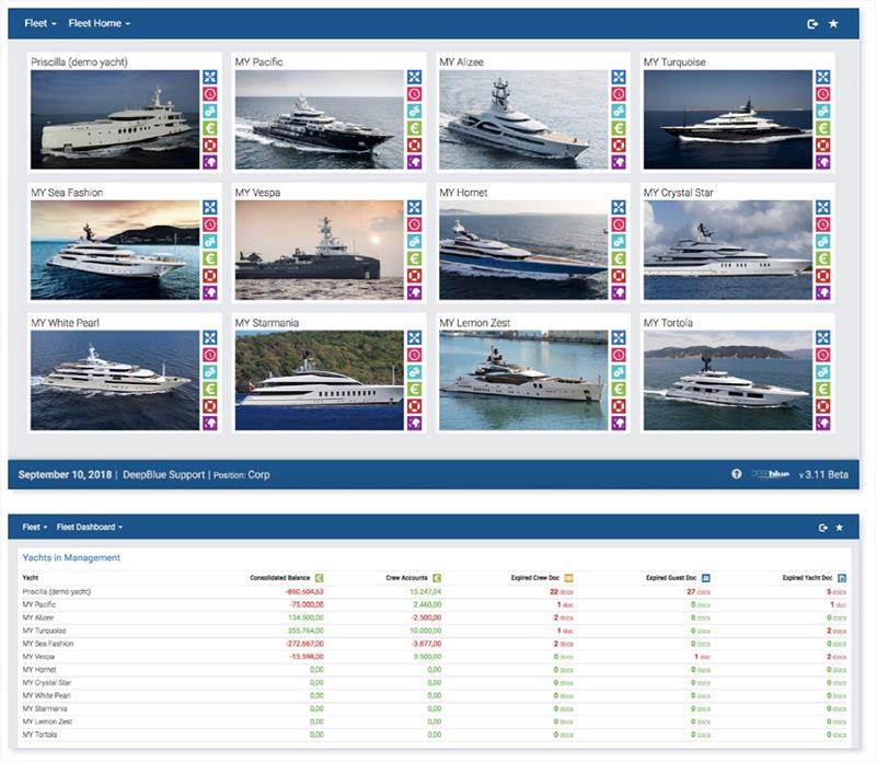 DeepBlue latest software - Fleet management - photo © Deep Blue Soft
