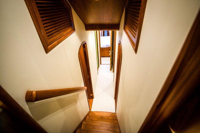 Sneak peeks of the companionway on GameChanger - photo © Bayliss Boatworks