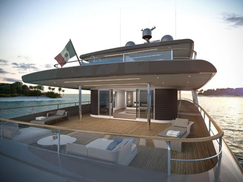 Exterior living - RSY 50m SVY Ceccarelli photo copyright Rosetti Superyachts taken at  and featuring the Power boat class