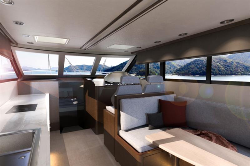 Newport 460 interior photo copyright Newport Motor Yachts taken at  and featuring the Power boat class