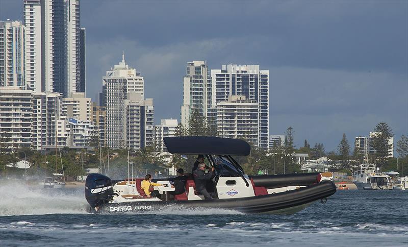 'The Brig Day Out' - 8m Brig with Nizpro's wicked 450S outboard - complete thrill package - photo © John Curnow