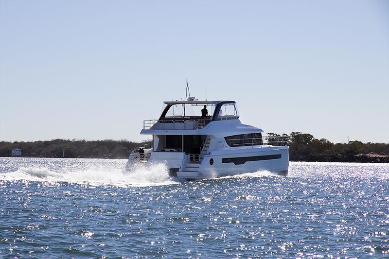 Off she goes to her next port of call - ILIAD 50 photo copyright Jennifer McKinnon taken at  and featuring the Power boat class