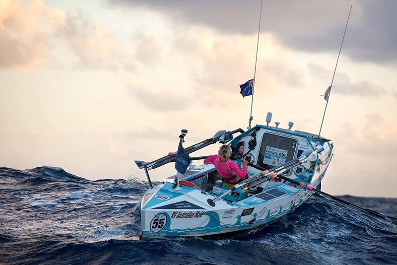 Michelle Lee, the only Australia woman to row solo non-stop across the Atlantic Ocean photo copyright AAP Medianet taken at  and featuring the Power boat class