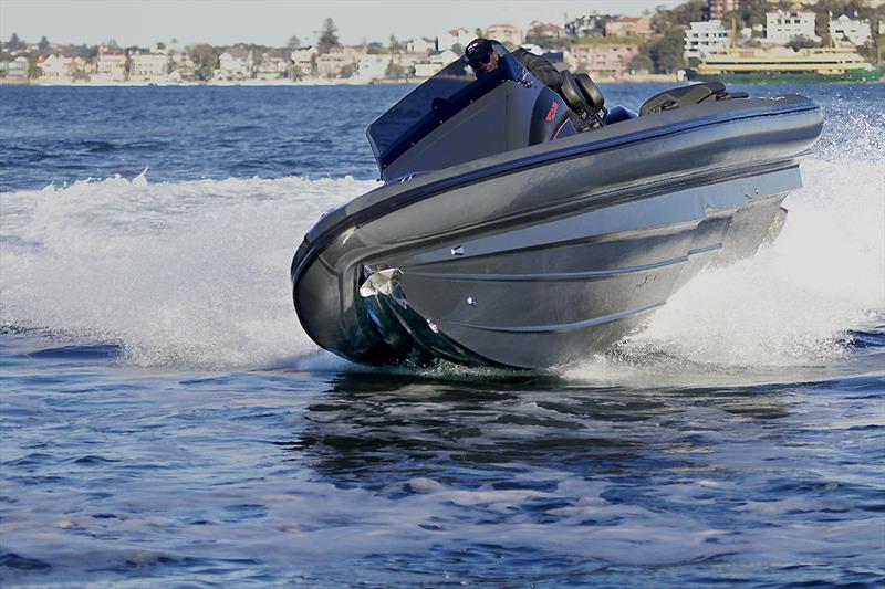 Heaps of fun, and stepped hull of Ribco R28s very evident in this image photo copyright John Curnow taken at  and featuring the Power boat class