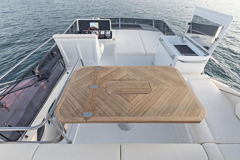Greenline 45 Fly - Flybridge table BBQ photo copyright Greenline Yachts taken at  and featuring the Power boat class