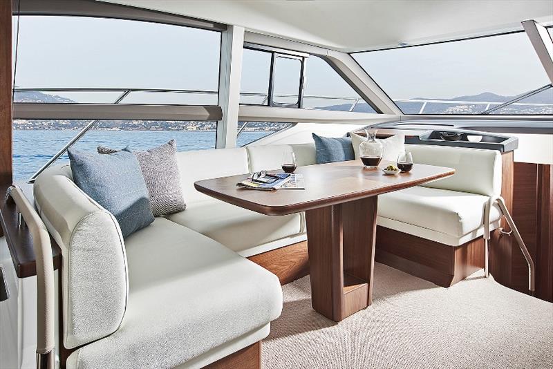 F50 interior, saloon seating - photo © Princess Yachts