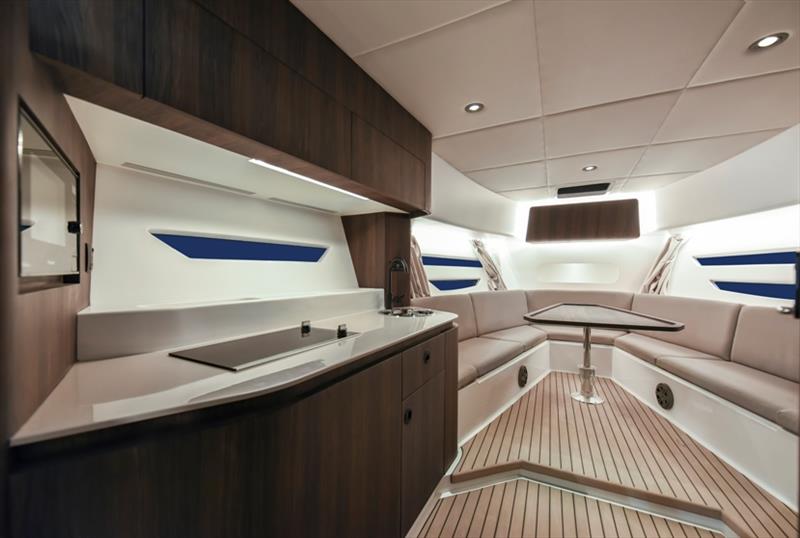 Oryx 379 - Galley and Forward seating - photo © Oryx Yachts