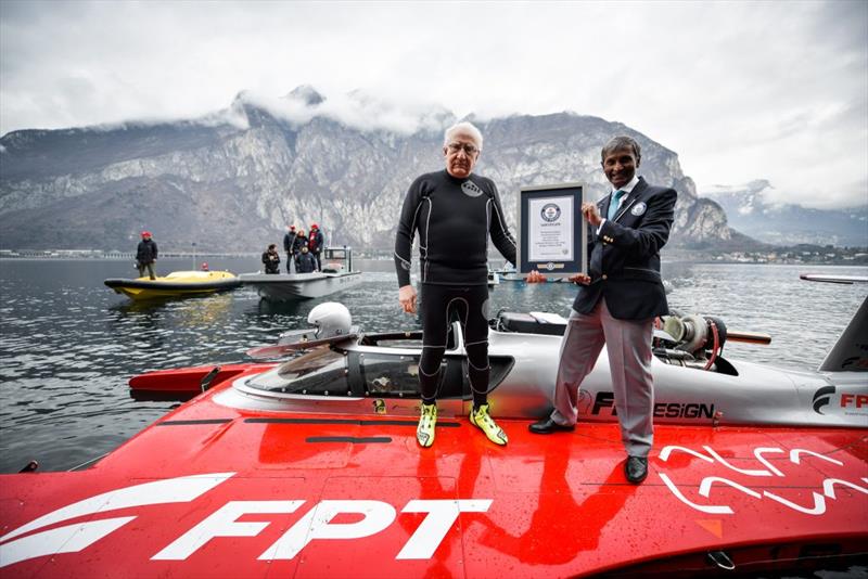 Delivery of the water speed record with a diesel engine: 277.5 km/h photo copyright Diesel International taken at  and featuring the Power boat class