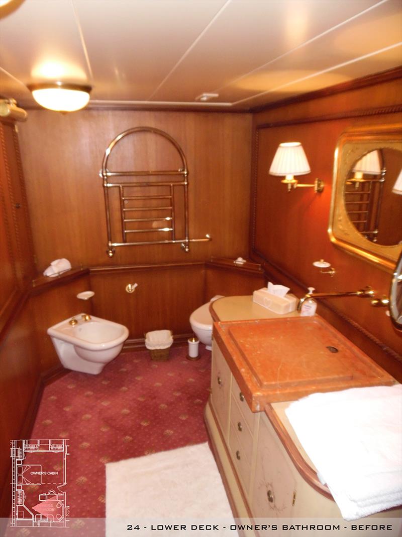 A2 Master Bathroom before photo copyright Tommaso Spadolini taken at  and featuring the Power boat class