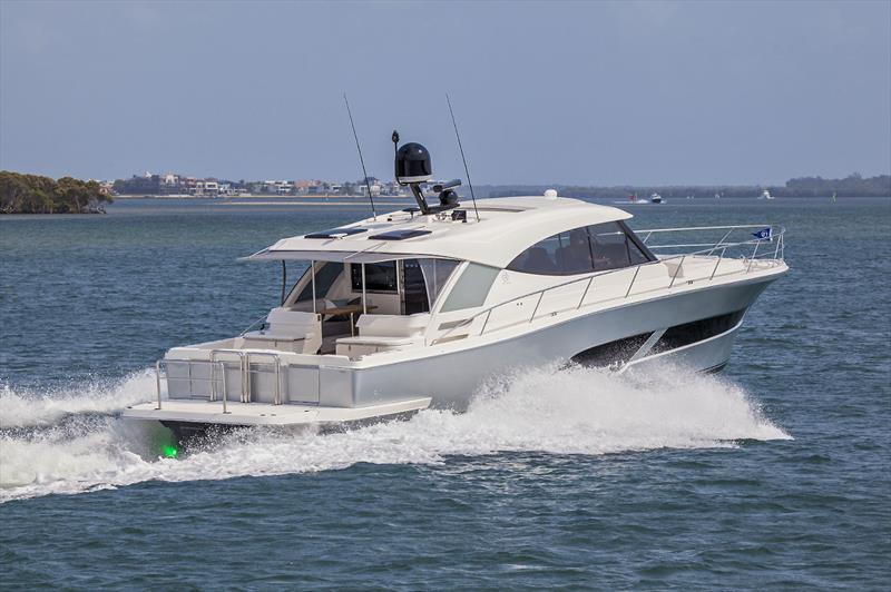 At fifty feet you do ponder what an achievement this is -  Riviera 505 SUV World Premiere photo copyright John Curnow taken at  and featuring the Power boat class