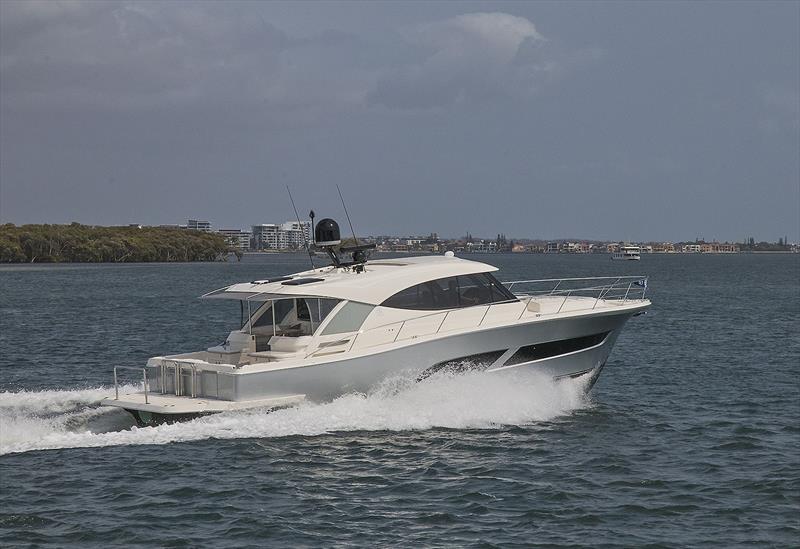 Leisurely cruise at around 24 knots - Riviera 505 SUV World Premiere - photo © John Curnow