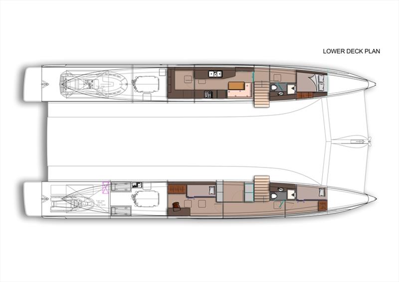 Amasea 84 Lower Deck Plan photo copyright Amasea Yachts taken at  and featuring the Power boat class