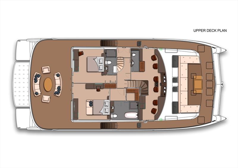 Amasea 84 - Upper Deck Plan photo copyright Amasea Yachts taken at  and featuring the Power boat class
