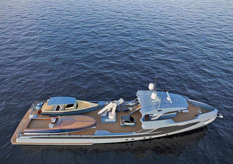 Alia Yachts 36-metre shadow vessel - photo © Sand People