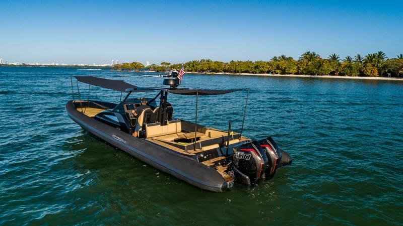 Technohull Explorer 40 bow and stern shade canopy photo copyright Technohull taken at  and featuring the Power boat class