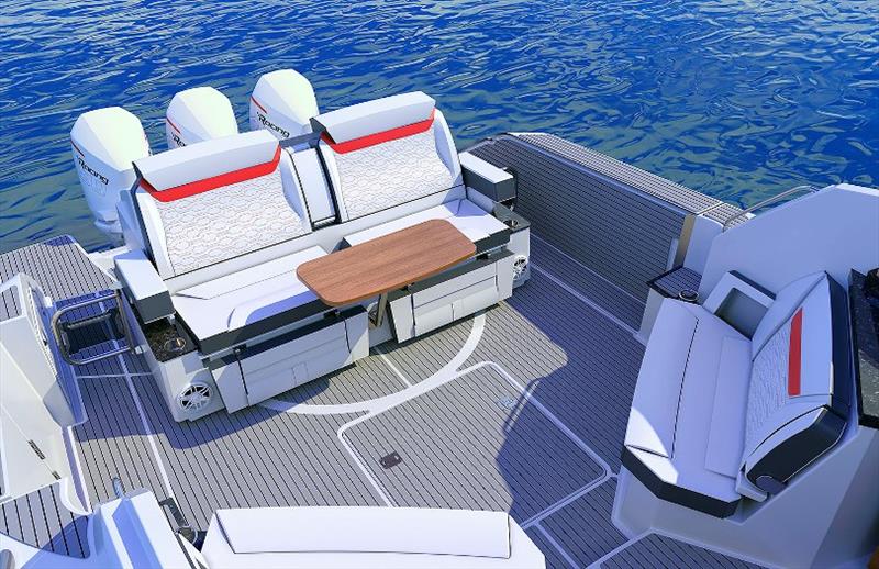 Tiara Sport 43 LE, gallery exterior, aft cockpit terrace up - photo © Tiara Sport