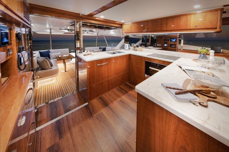 Riviera 72 Sports Motor Yacht - Galley photo copyright Riviera Australia taken at  and featuring the Power boat class