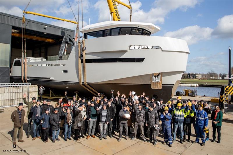Successful launch for another YXT 24 Evolution Shadow vessel photo copyright Lynx Yachts taken at  and featuring the Power boat class